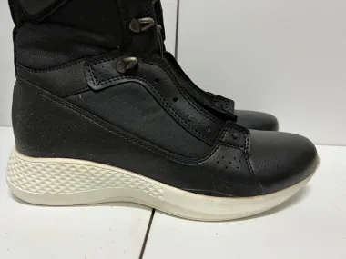 Ghete barbati negre cu talpa alb cu mic defect DEFA8179 N16-1